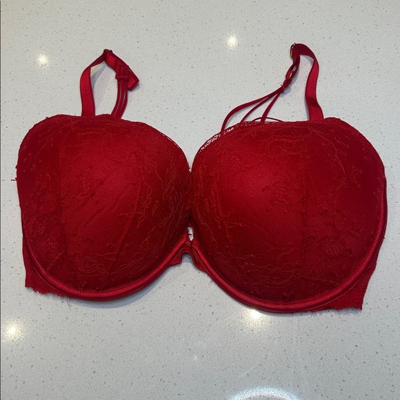 Victoria’s Secret Very Sexy Push Up Bra Red Lace size 36DDD - Picture 3 of 10
